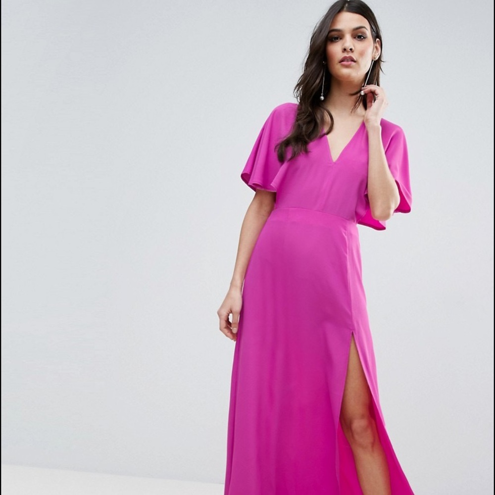ASOS Open Side Kimono Sleeve Maxi Dress